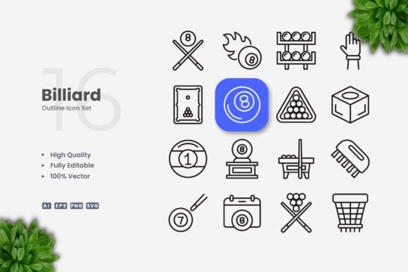 Billiard Icon: Clean Graphics for Modern Icons