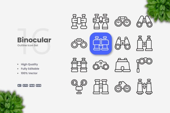 Binocular Icons: Essential Graphics for Modern Blog Design