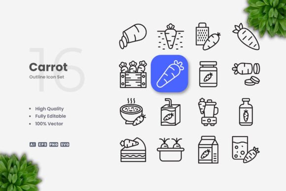 Carrot Icons: Fresh Graphics for Modern Branding