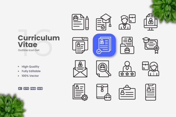 Curriculum Vitae Icons: Essential Graphics for Sellers