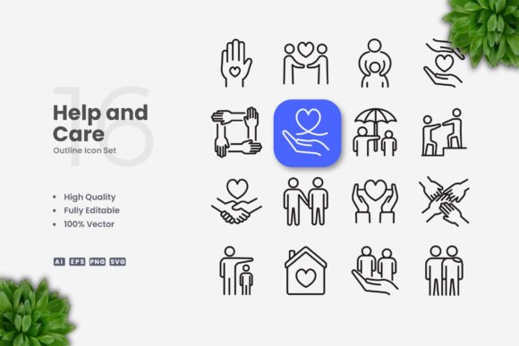 Help and Care Icons: Essential Graphics for Local Brands