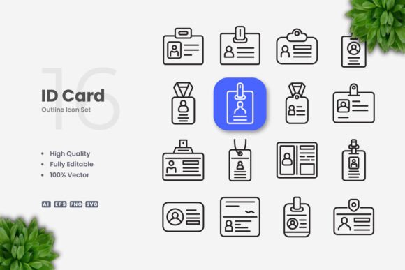 Id Card Icons: Essential Graphics for Digital Sellers