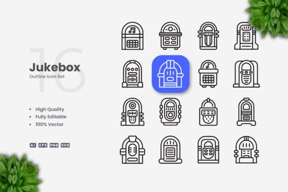 Jukebox Icons: Retro Graphics for Handmade Crafts