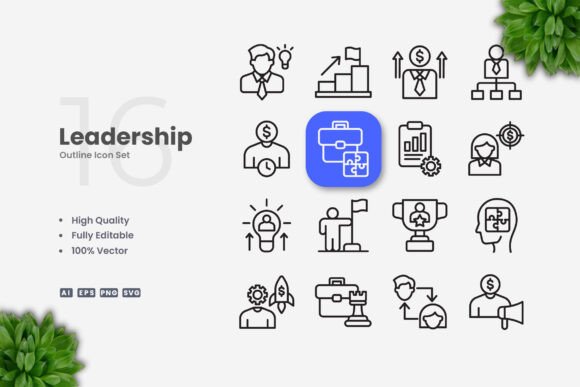 Leadership Icons: Clean Graphics for Modern Blogs