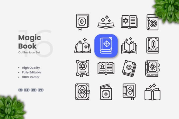 Magic Book Icons: Clean Graphics for Local Branding