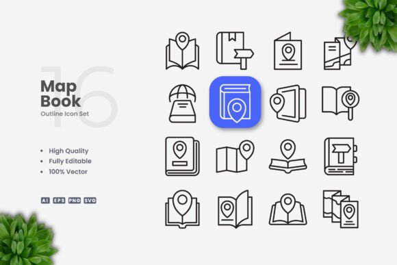 Map Book Icons: A Designer's Take on Stitch-Ready Graphics