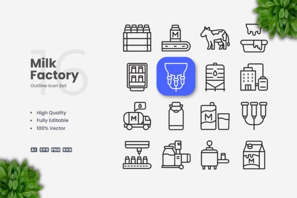 Milk Factory Icons: A Designer's Take on Stitching Simplicity
