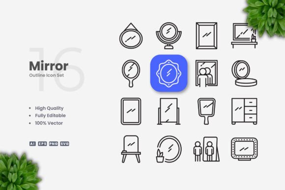 Mirror Icons: Clean Graphics for Modern Editorial Design