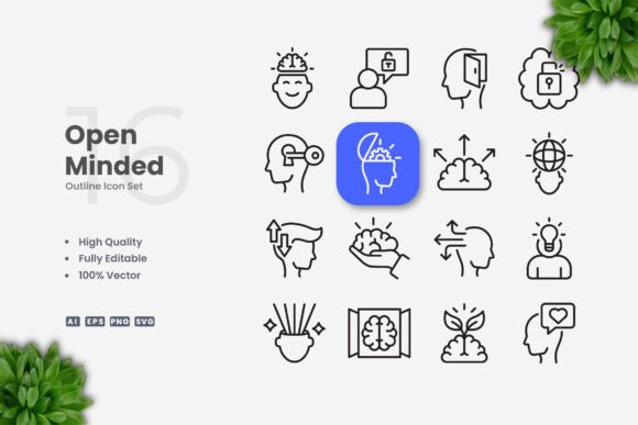 Open Minded Icons: Clean Graphics for Modern Projects