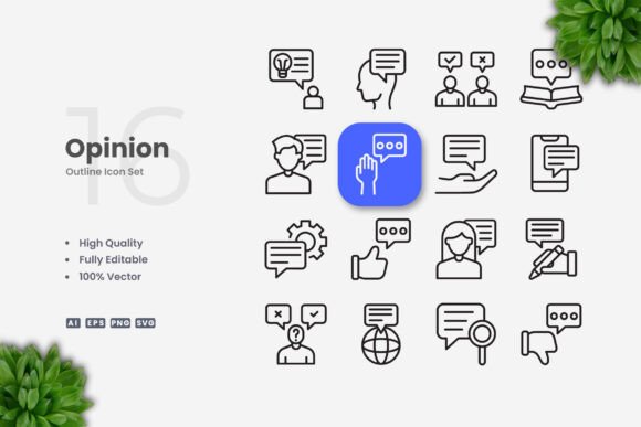Opinion Icons: Clean Graphics for Local Branding