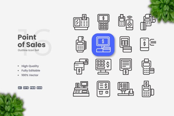 Point of Sales Icons: Clean Graphics for Branding