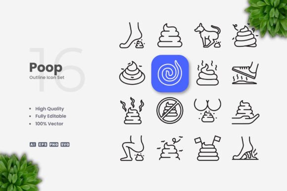 Poop Icons: Clean Graphics for Modern Blogs