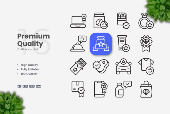 Premium Quality Icons: Clean Graphics for Modern Design